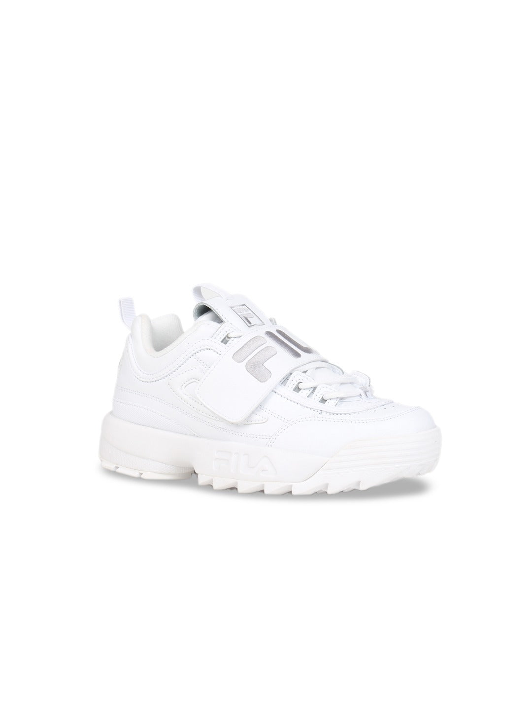 Fila Grey Disruptor II Applique Women's Sneaker (White 3)