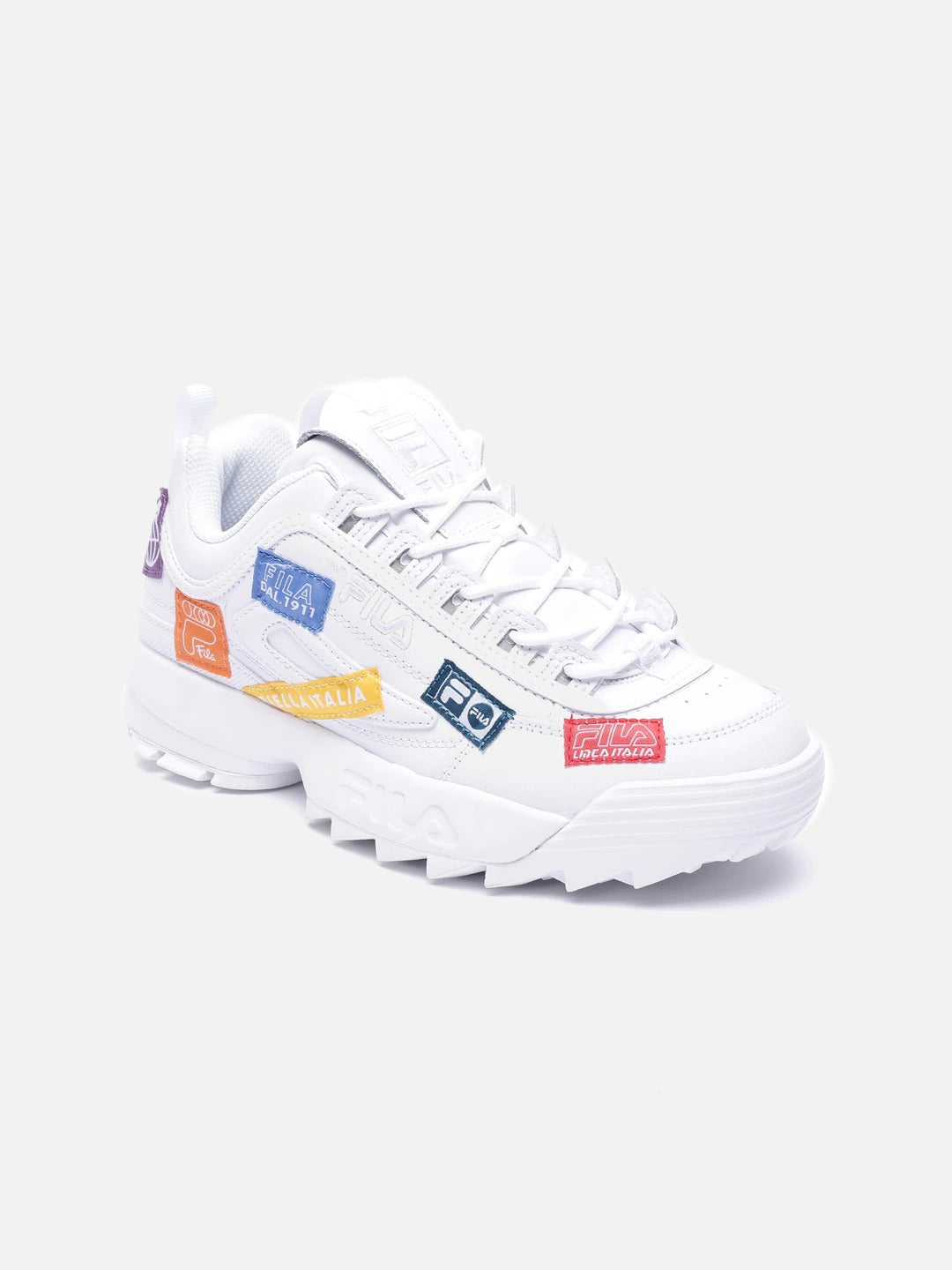 Fila Grey Disruptor II 110Yr Collectio Women's Sneaker (White 3)