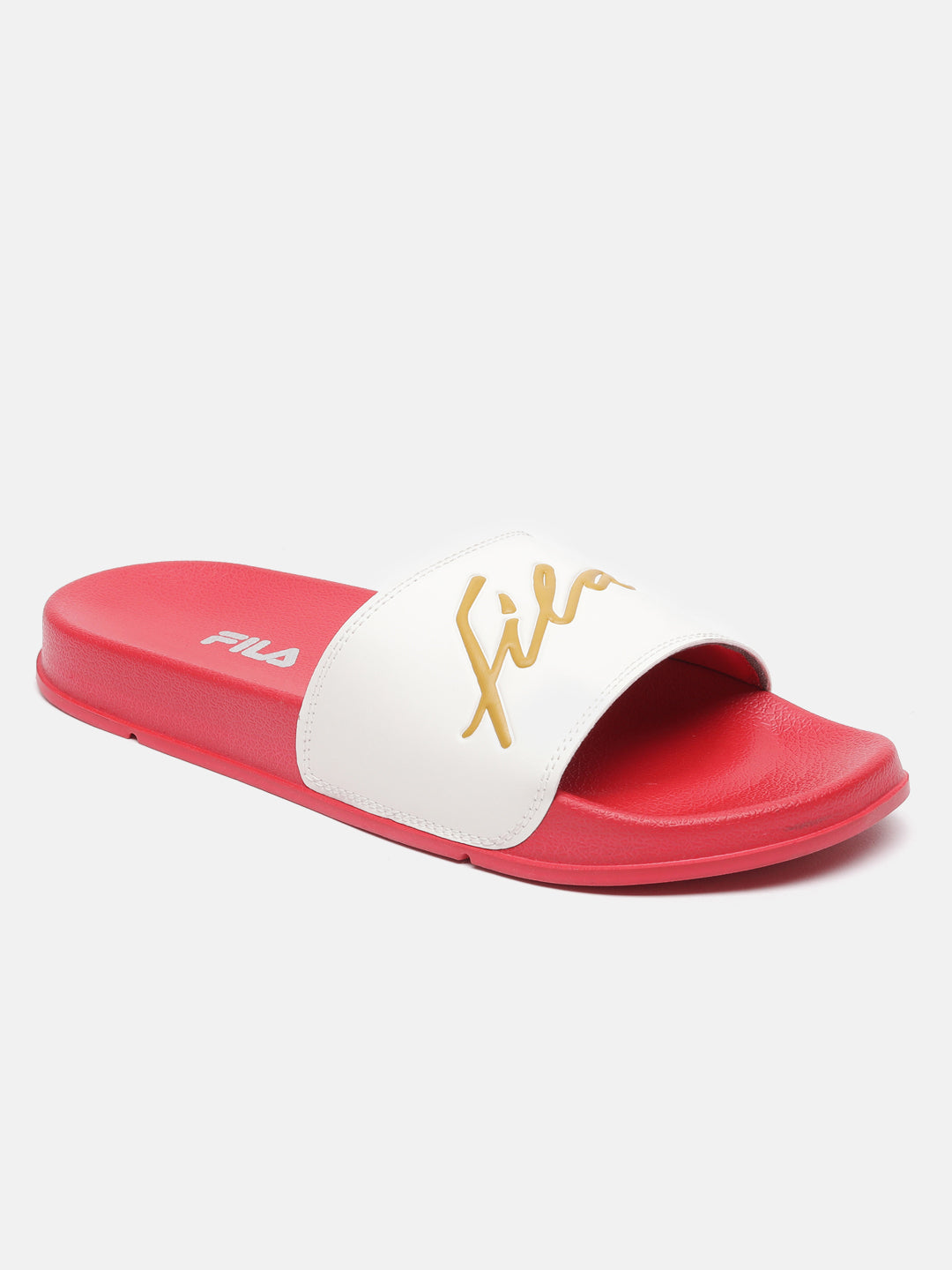 Fila White Tony Women's Slippers (Chinese Red 3)
