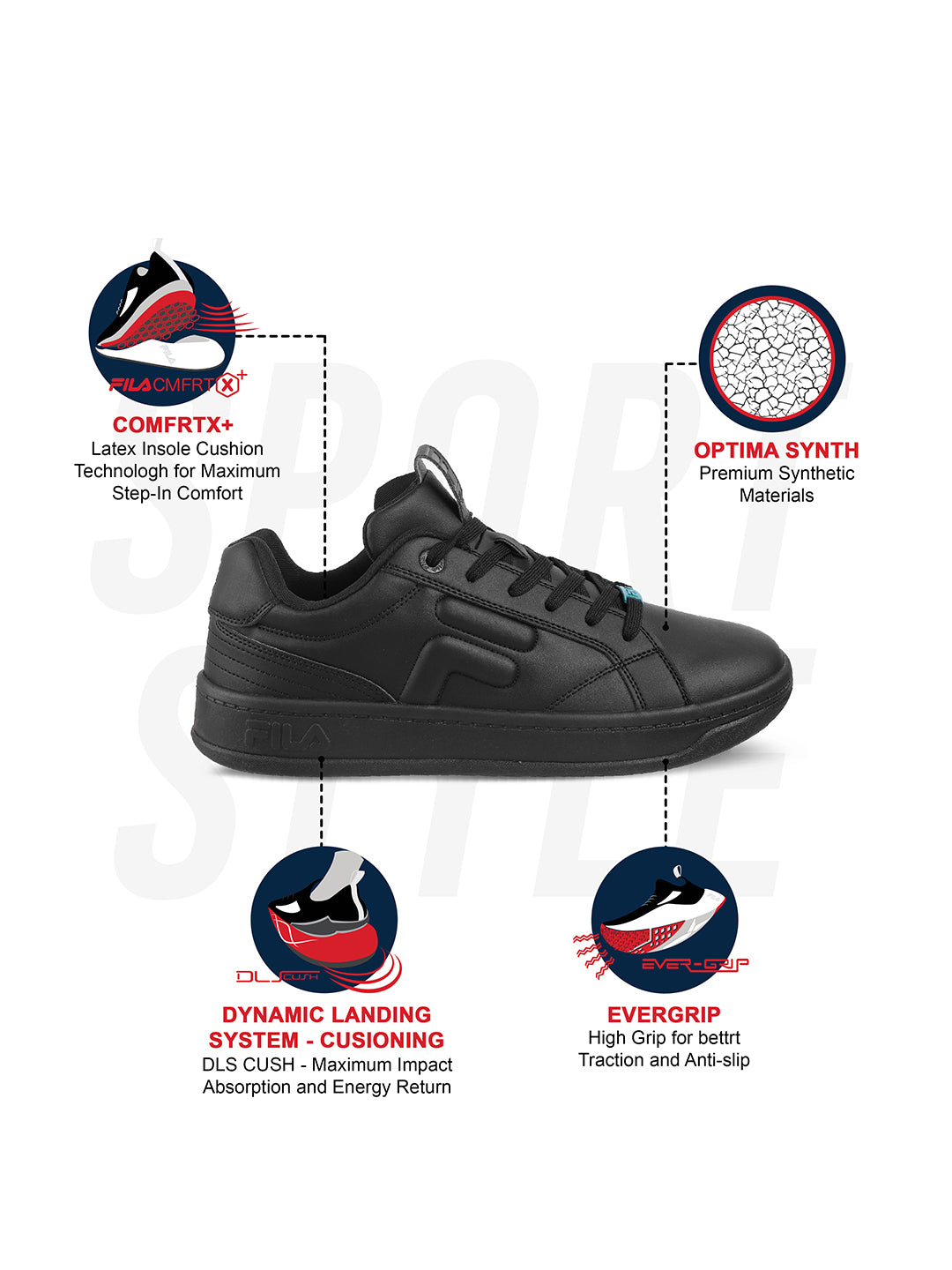 Fila Mens Arche Black Sneakers