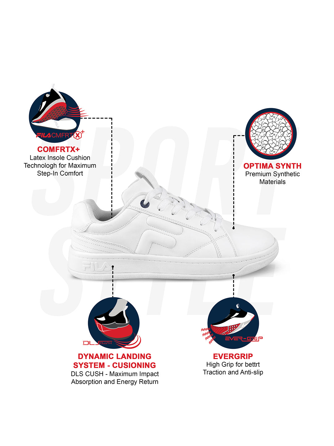 Fila Womens Arche White Sneakers