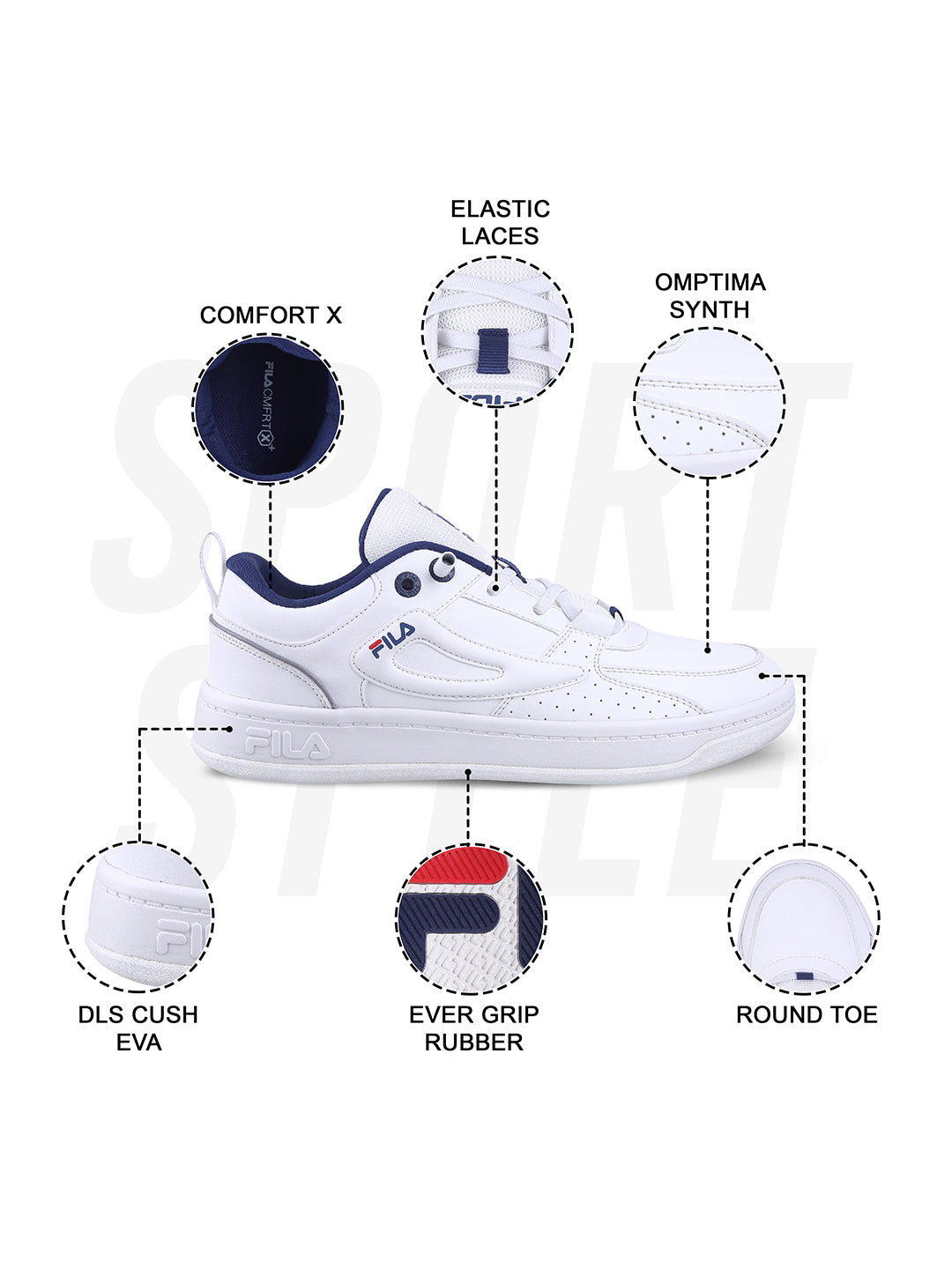 Fila Womens Tuho Off White Sneakers
