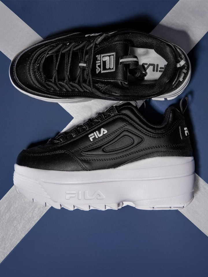 Fila Womens Disruptor II Wedge Black Sneakers