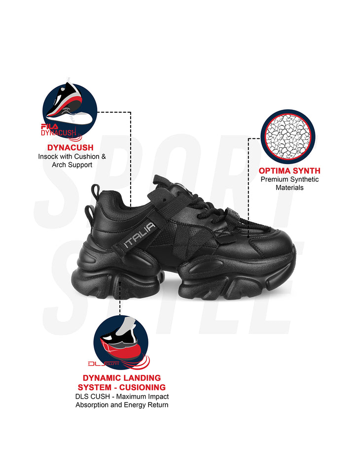 Fila Womens Envi Halli Black Sneakers