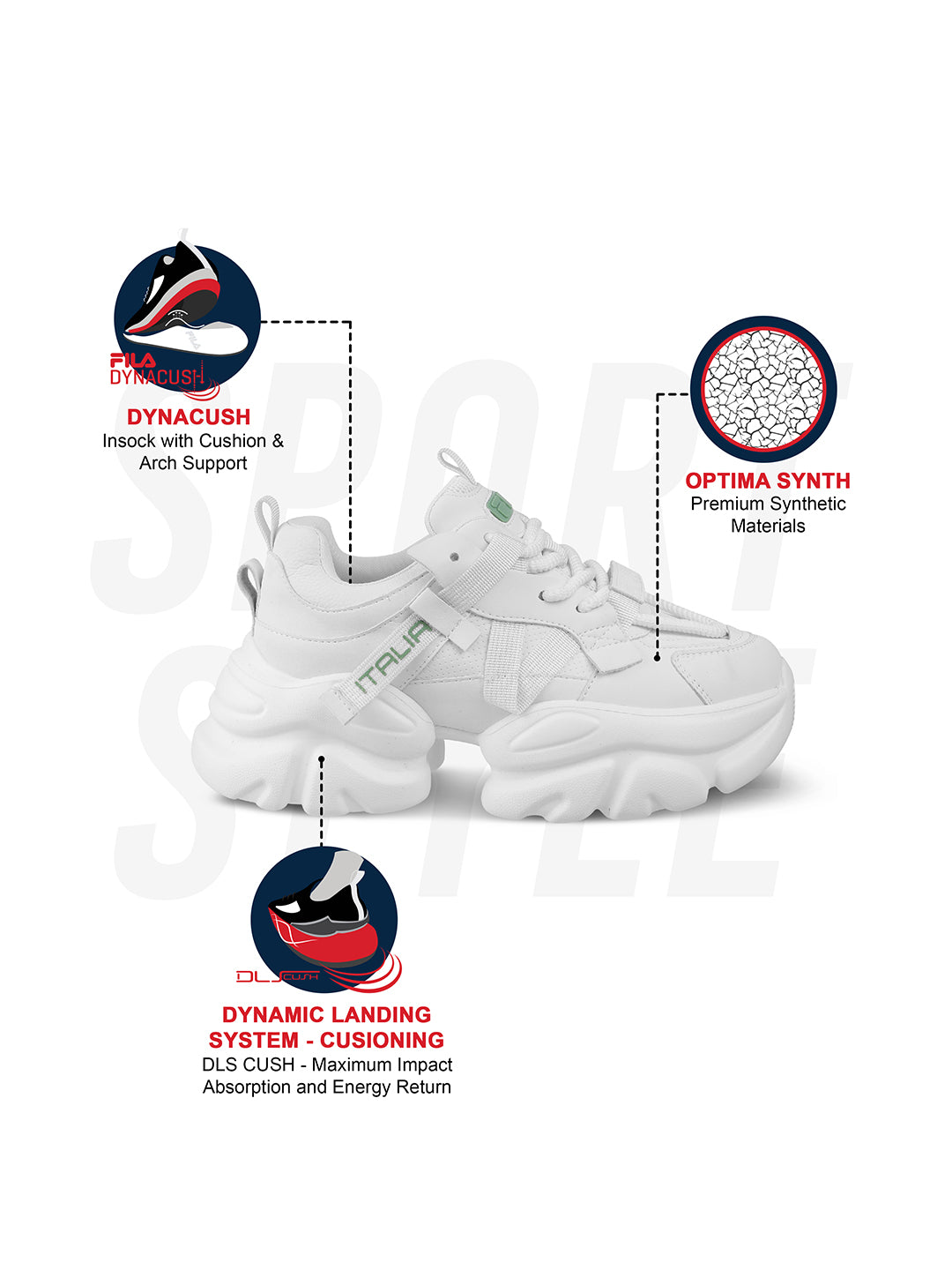 Fila Womens Envi Halli Off White Sneakers