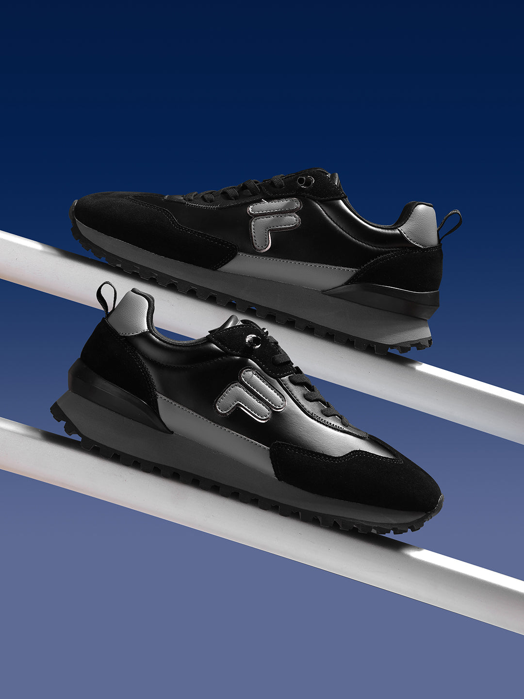 Fila Mens Retro-Jo Reflect Black Sneakers