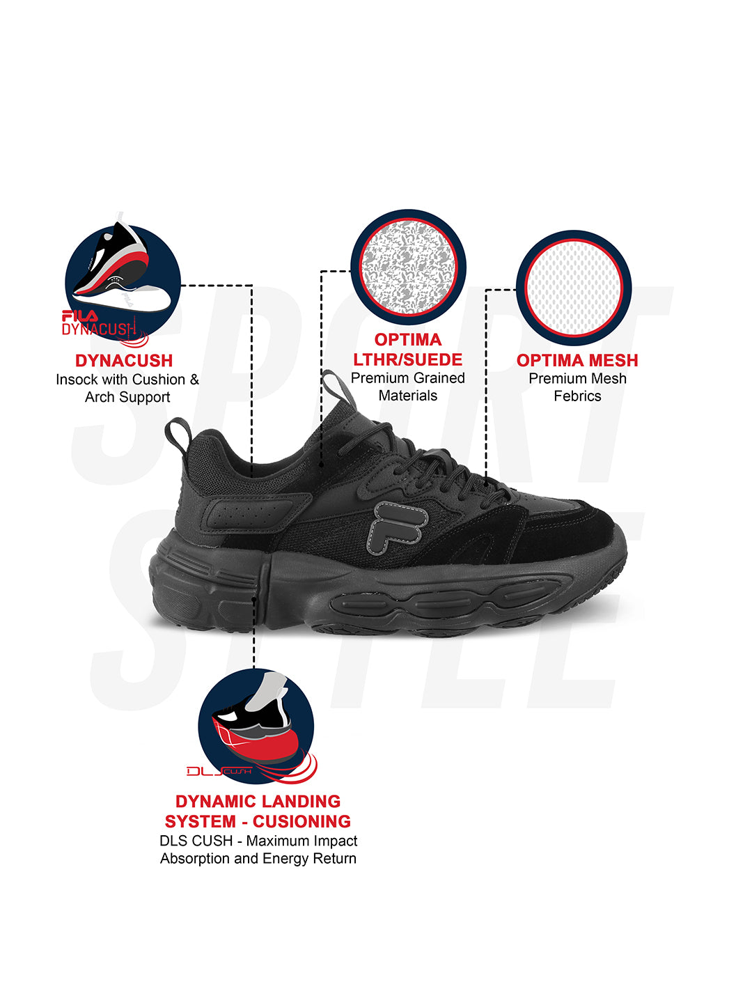 Fila Unisex Ri-Tss Ballad Black Sneakers