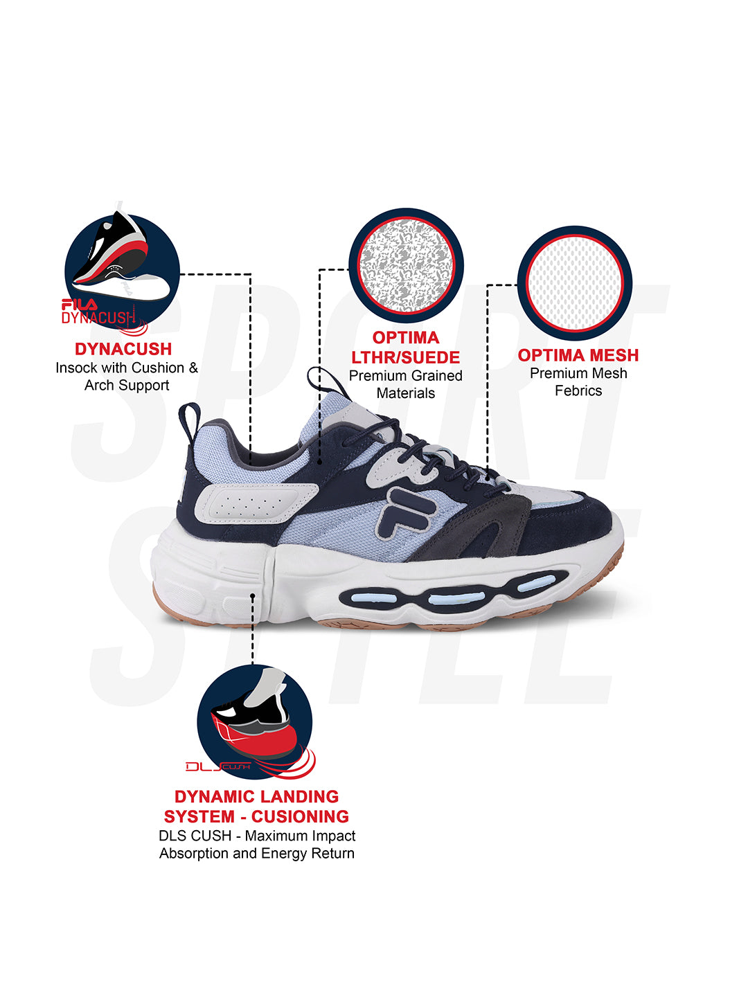 Fila Unisex Ri-Tss Ballad Blue Sneakers