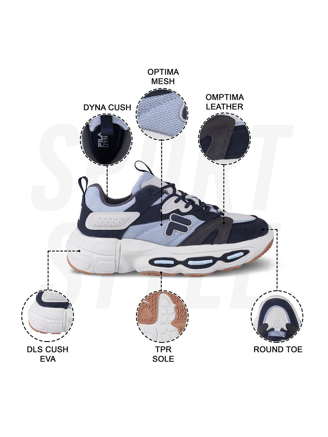 Fila Unisex Ri-Tss Ballad Blue Sneakers