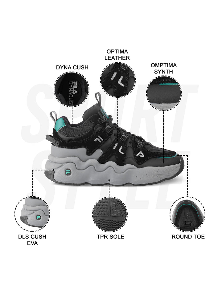 Fila Unisex Ri-Tss High III Black Sneakers