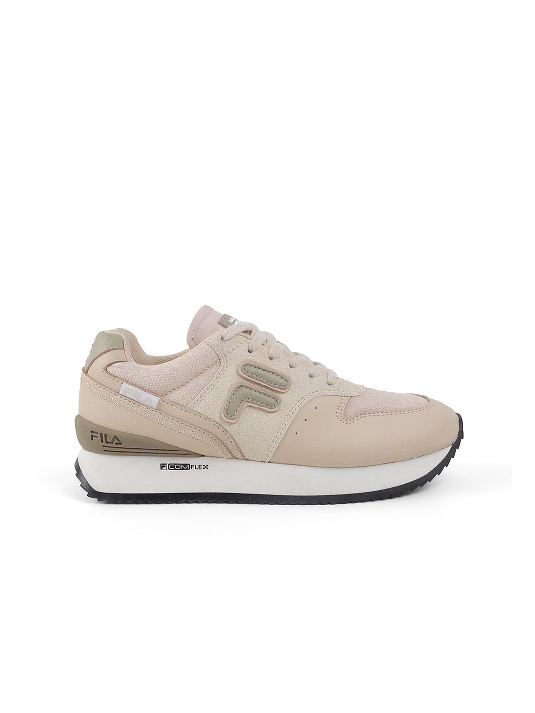 Fila Men Beige Retro-Jo Textile Shoes - Main Image