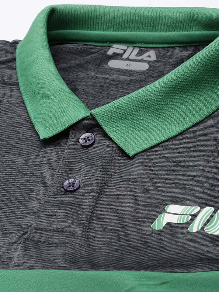 Fila Black Zafir Men's Cut and Sew Polo
