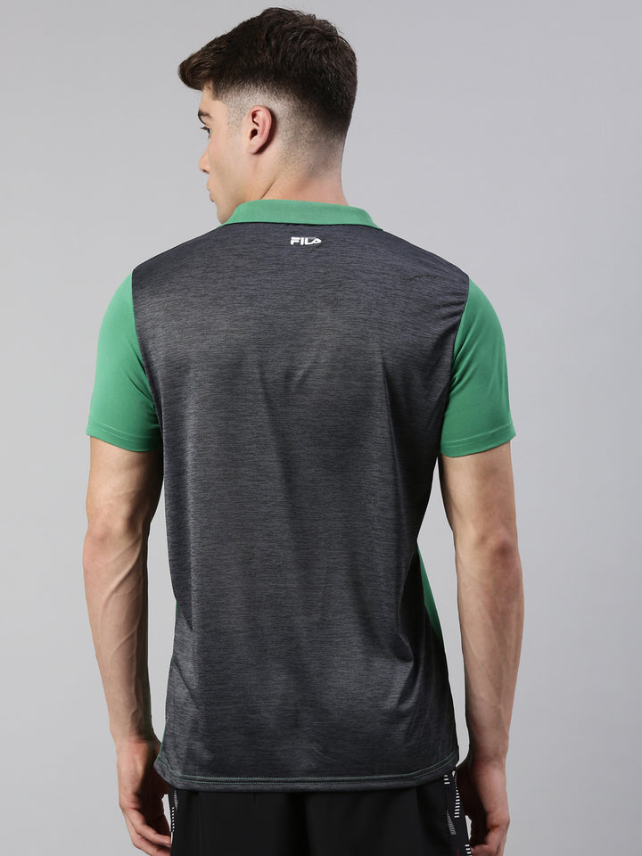 Fila Black Zafir Men's Cut and Sew Polo