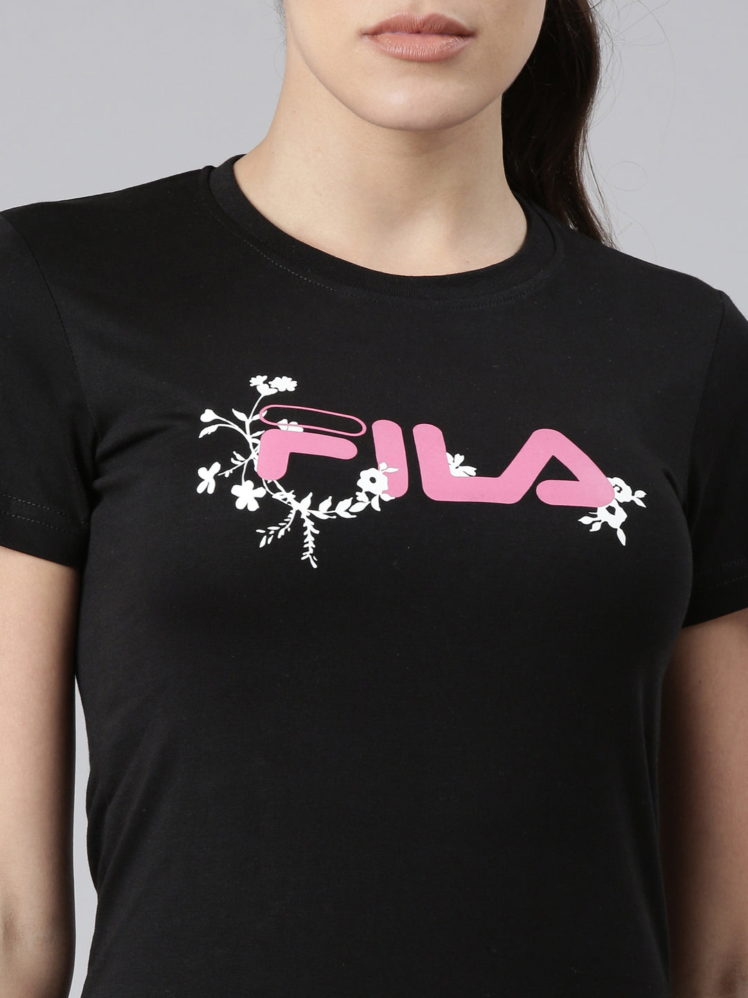 Fila Grey Anmol Women's Graphic T-Shirts