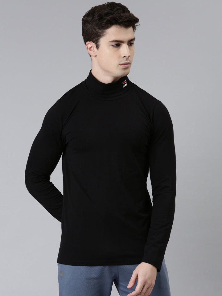 Fila Black 19Th Roll Neck Men's T-Shirt