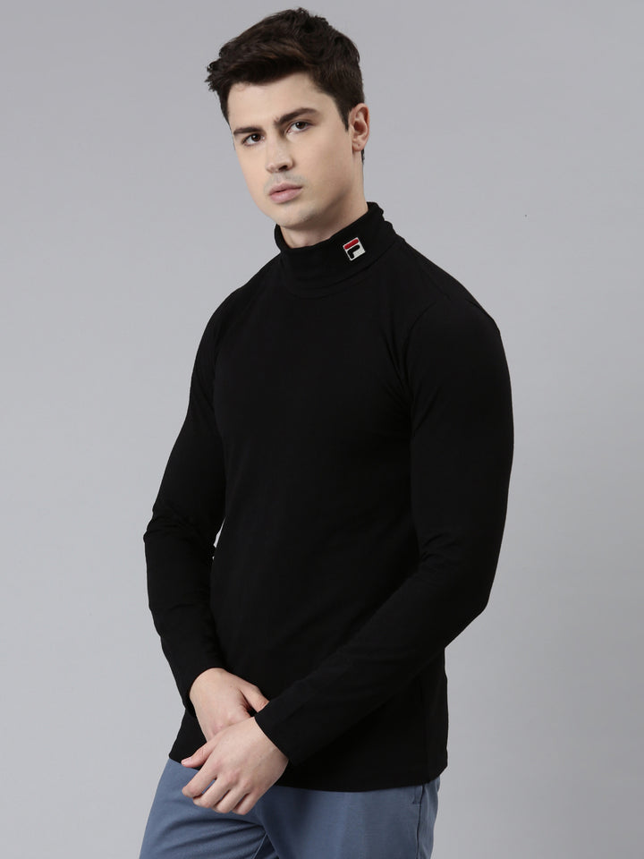 Fila Black 19Th Roll Neck Men's T-Shirt