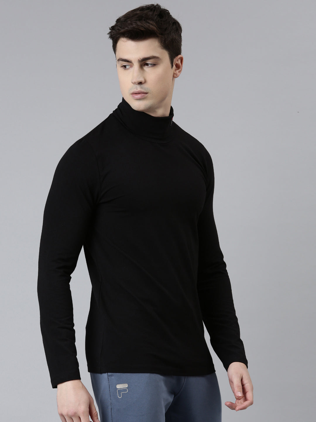 Fila Black 19Th Roll Neck Men's T-Shirt