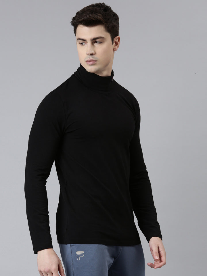 Fila Black 19Th Roll Neck Men's T-Shirt