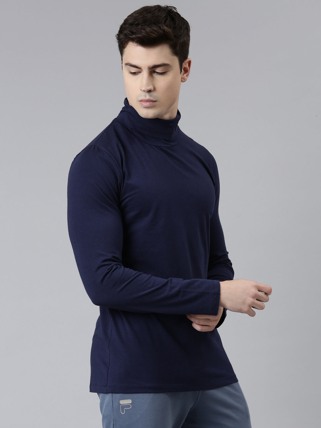 Fila Black 19Th Roll Neck Men's T-Shirt