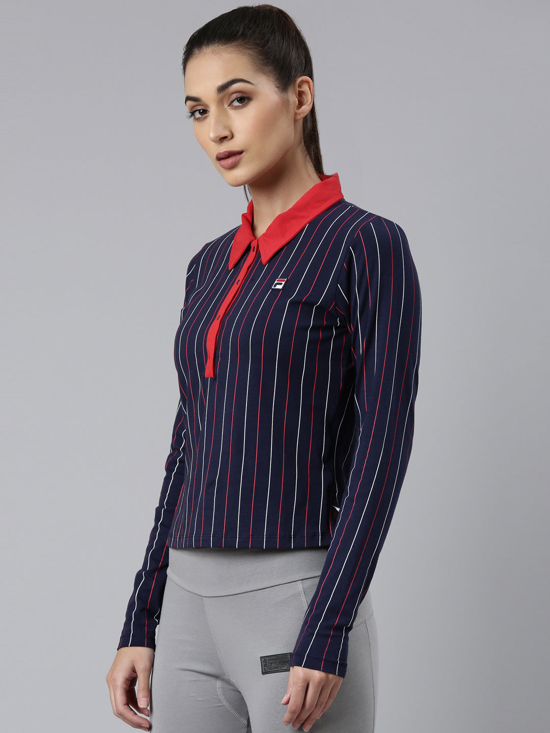 Fila Black Jada Women's Stripes Polo