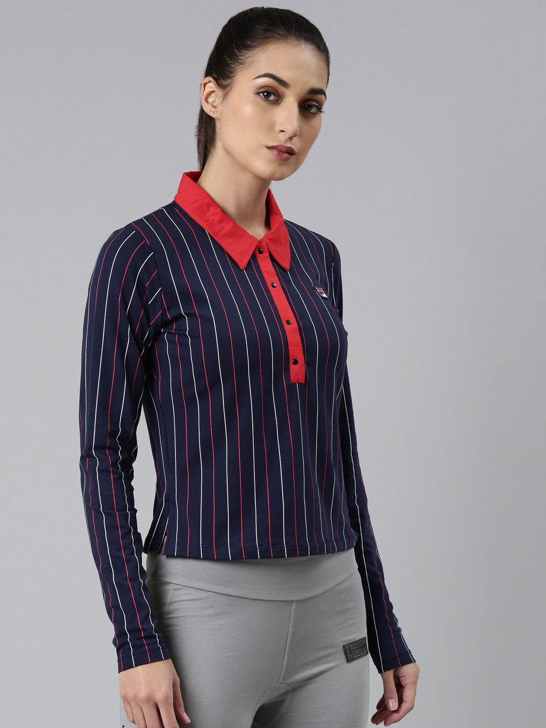 Fila Black Jada Women's Stripes Polo