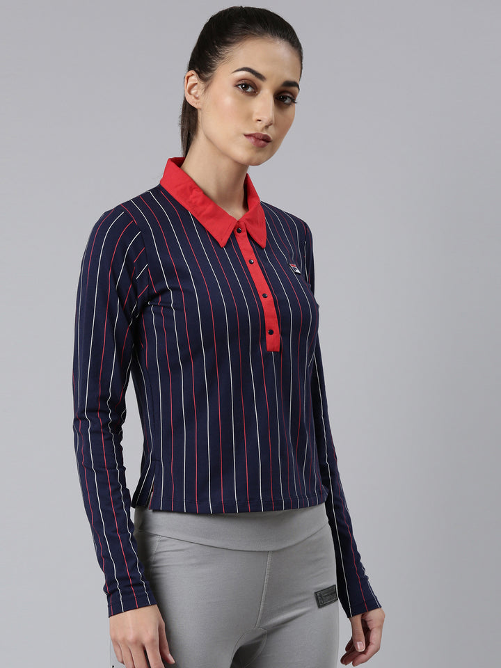 Fila Black Jada Women's Stripes Polo