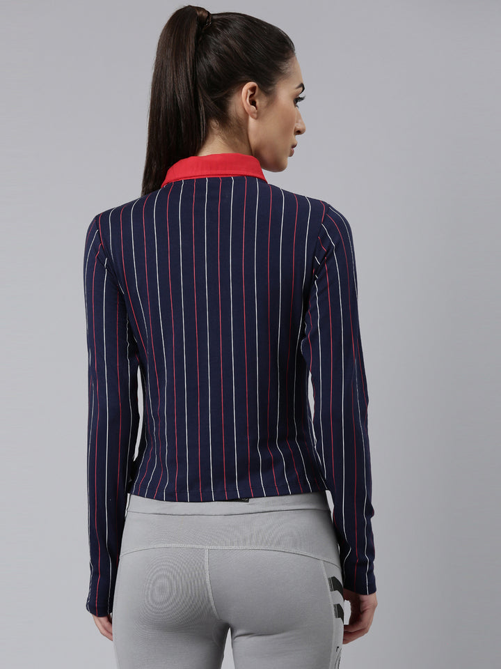 Fila Black Jada Women's Stripes Polo