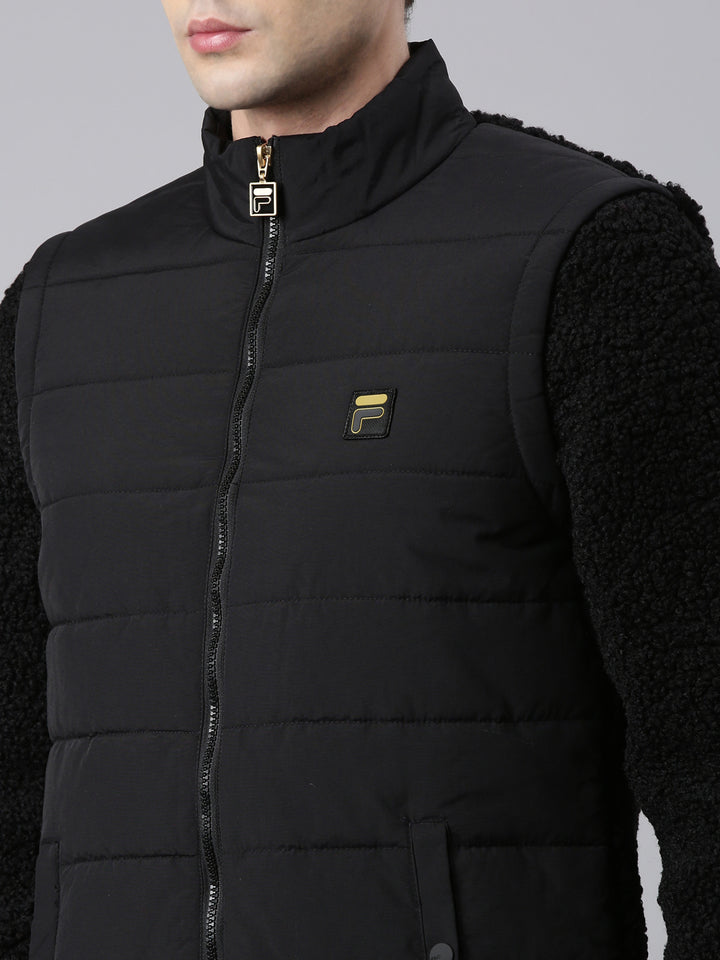 Fila Black Biaggi Bomber Men's Quilted Jacket
