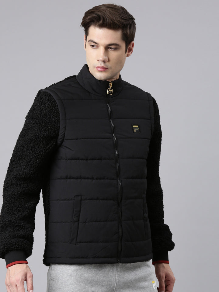 Fila Black Biaggi Bomber Men's Quilted Jacket
