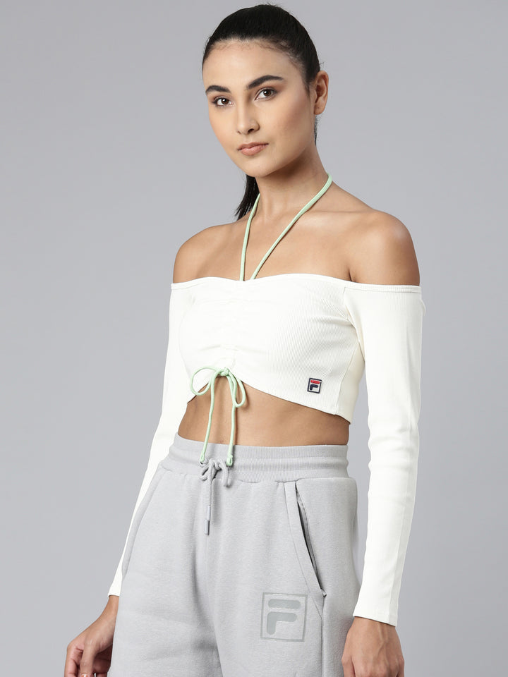 Fila Peacoat Frankie Women's Full Sleeve Crop Top