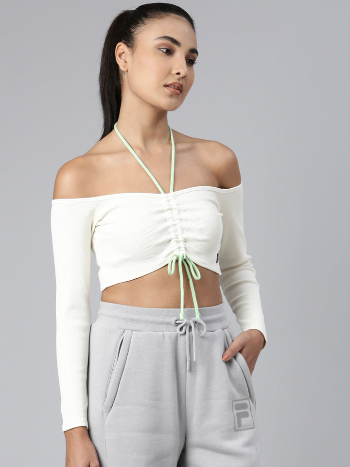 Fila Peacoat Frankie Women's Full Sleeve Crop Top