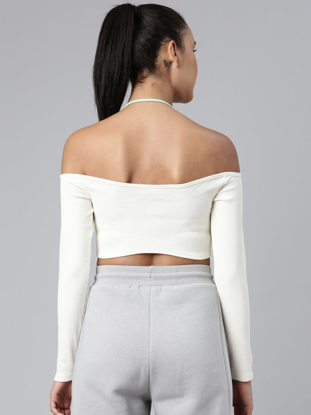 Fila Peacoat Frankie Women's Full Sleeve Crop Top