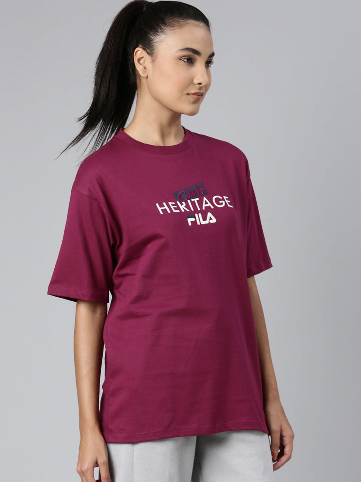 Fila Charcoal April Women Graphic T-Shirt