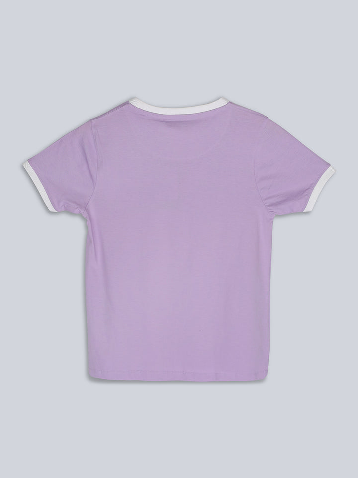 Women Lavender Top & T-Shirt Smart Fit