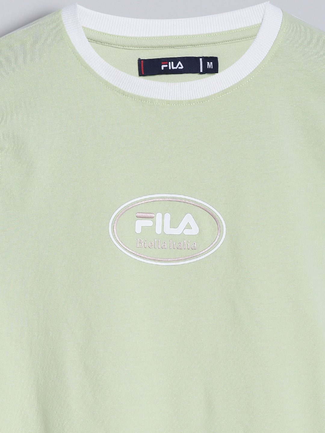 Fila Women Light Green T-Shirt Slim Fit