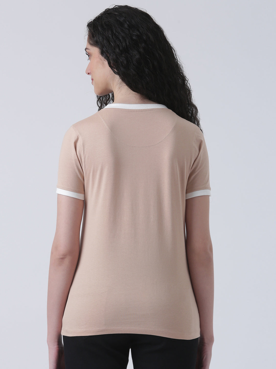Fila Women Peach T-Shirt Slim Fit