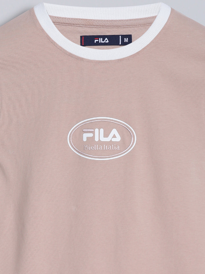 Fila Women Peach T-Shirt Slim Fit