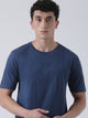 Fila Men Dark Blue T-Shirt Relaxed Fit