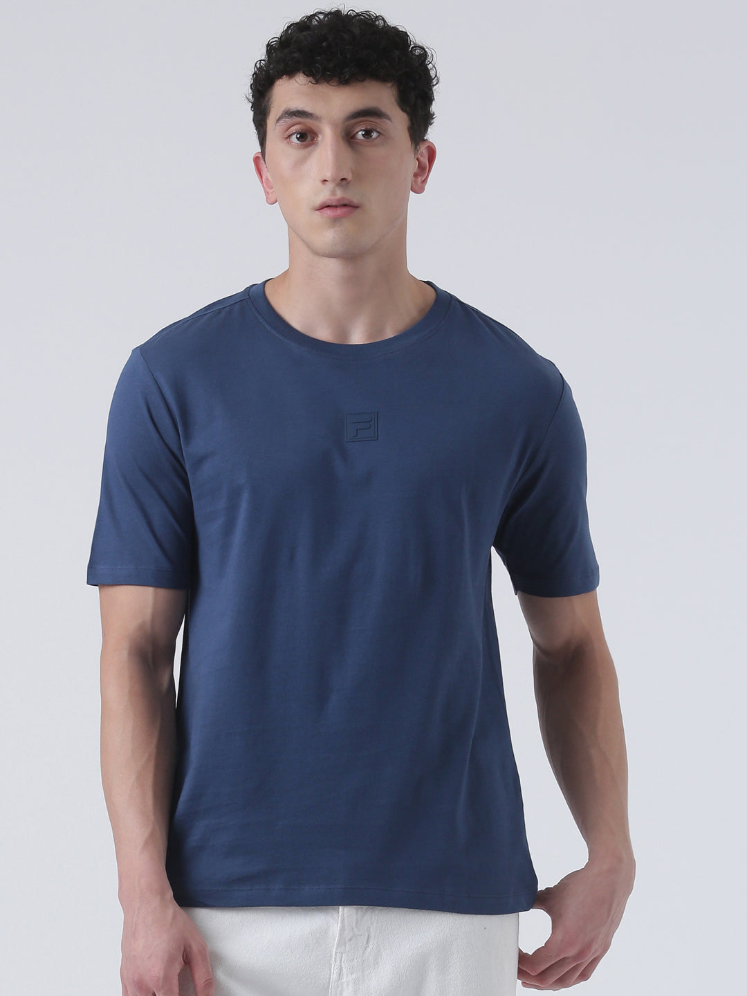 Fila Men Dark Blue T-Shirt Relaxed Fit