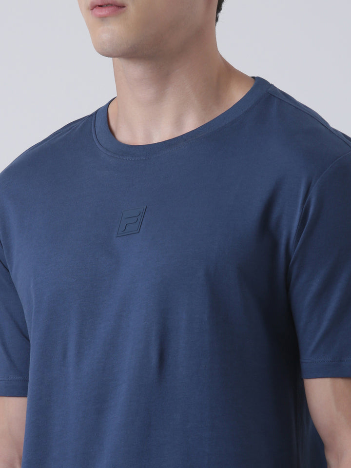 Fila Men Dark Blue T-Shirt Relaxed Fit
