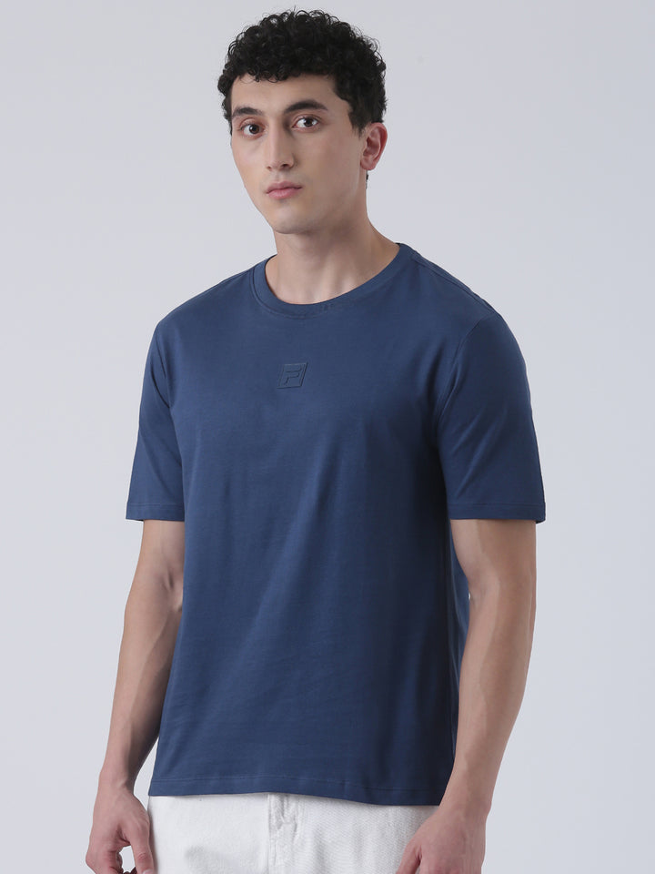 Fila Men Dark Blue T-Shirt Relaxed Fit
