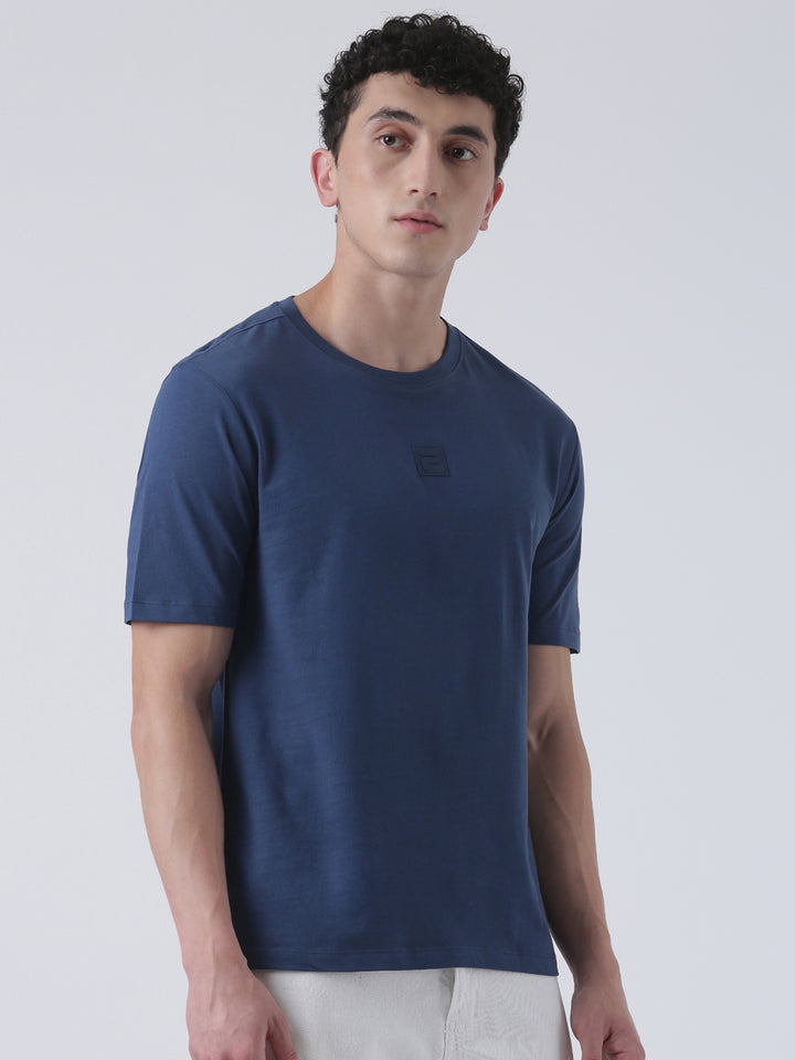 Fila Men Dark Blue T-Shirt Relaxed Fit