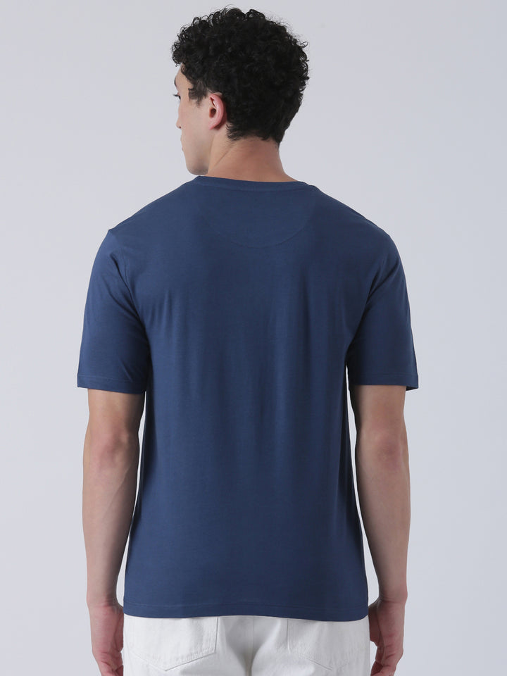 Fila Men Dark Blue T-Shirt Relaxed Fit