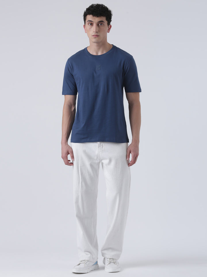 Fila Men Dark Blue T-Shirt Relaxed Fit