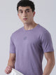Fila Men Dark Violet T-Shirt Relaxed Fit
