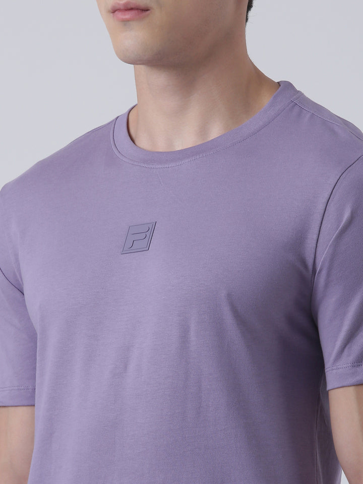 Fila Men Dark Violet T-Shirt Relaxed Fit