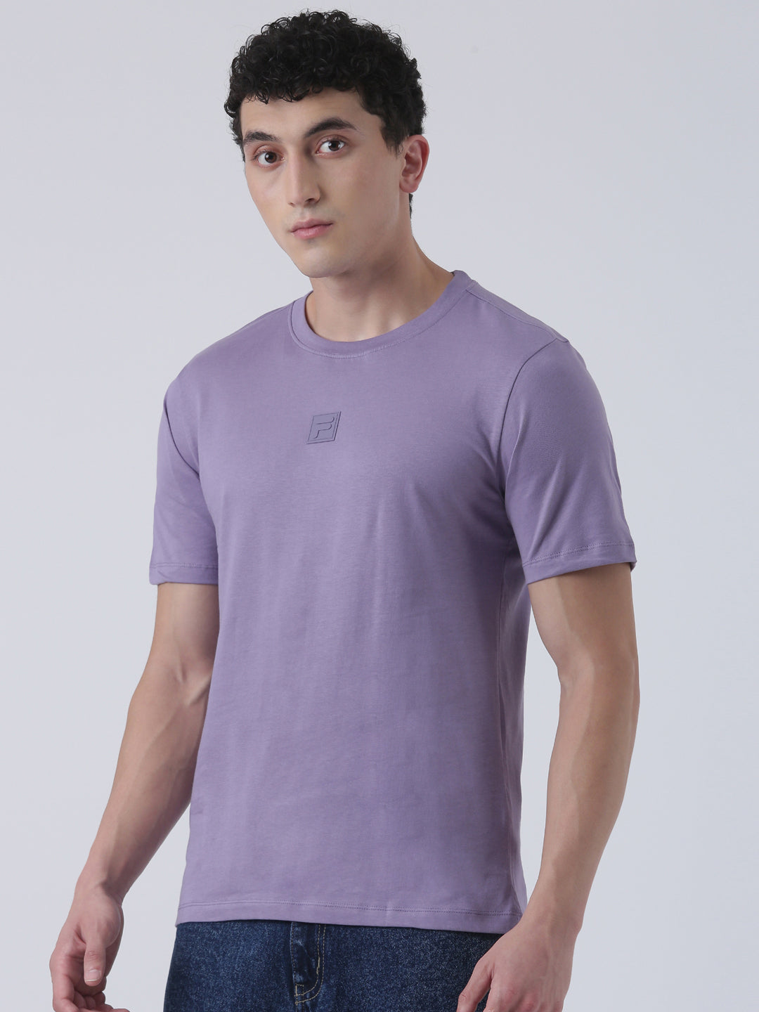 Fila Men Dark Violet T-Shirt Relaxed Fit