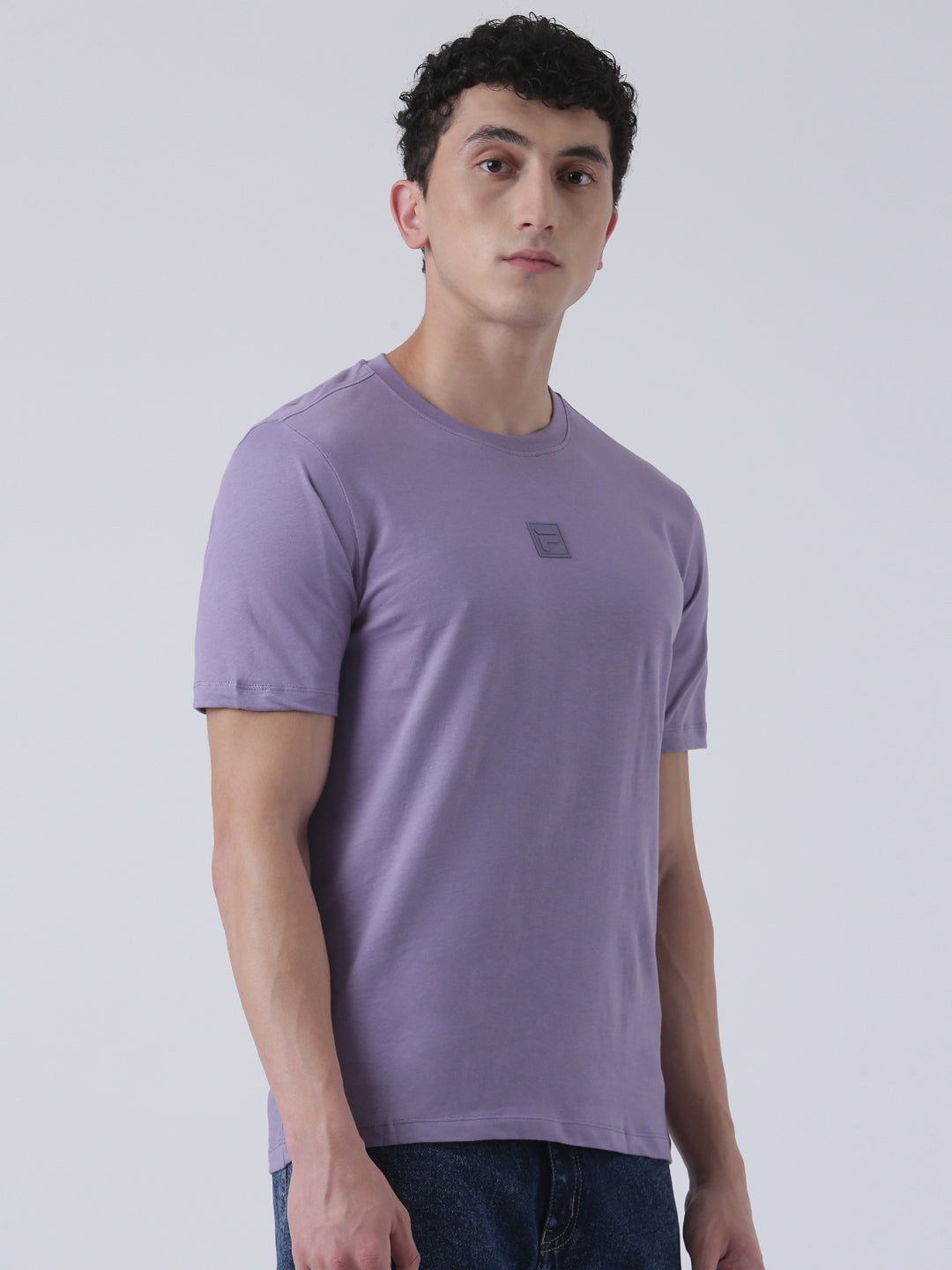 Fila Men Dark Violet T-Shirt Relaxed Fit