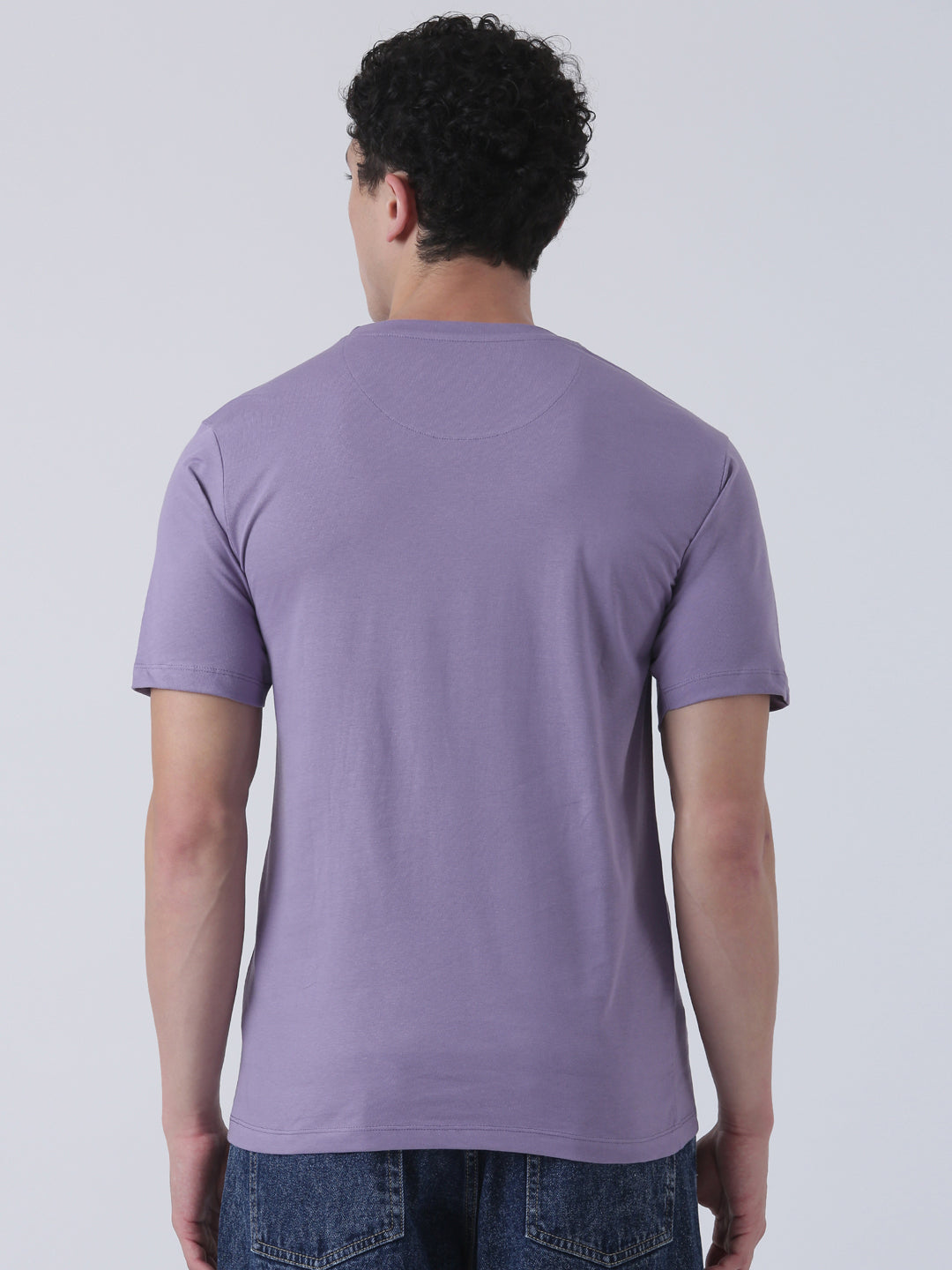 Fila Men Dark Violet T-Shirt Relaxed Fit