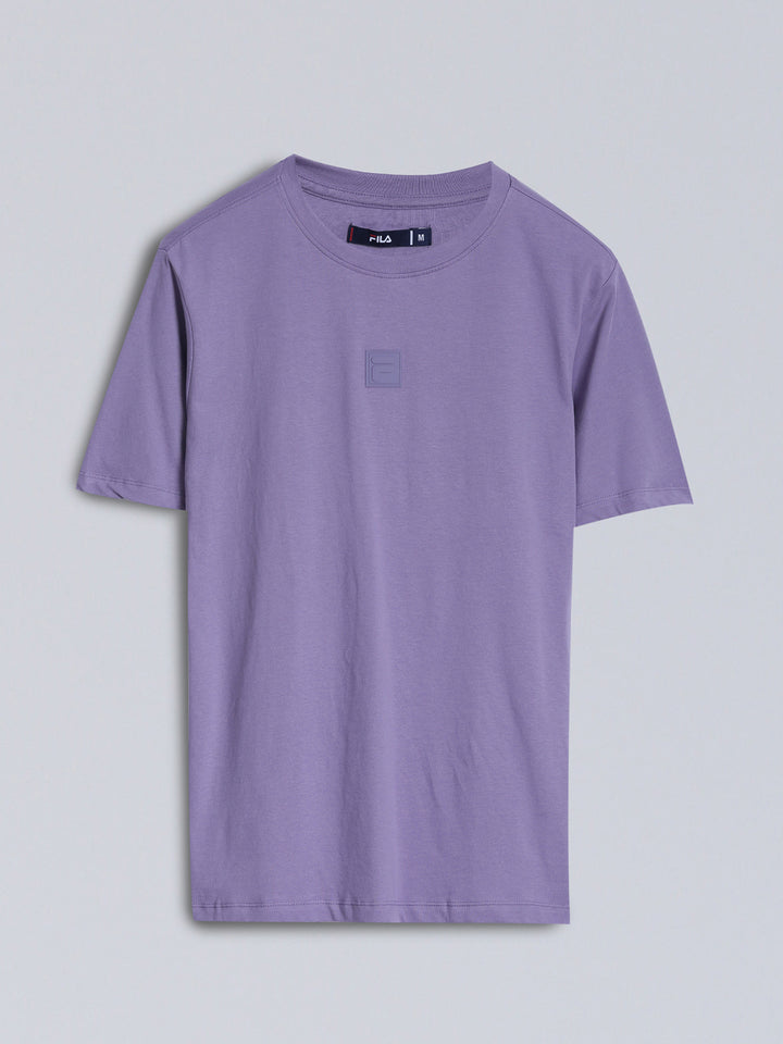 Fila Men Dark Violet T-Shirt Relaxed Fit